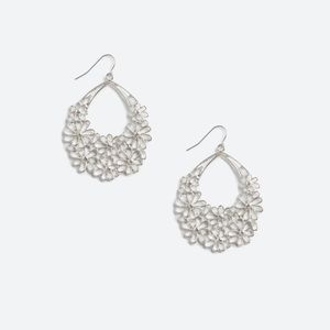 Market and Spruce Ginny Floral Drop Earring Silver